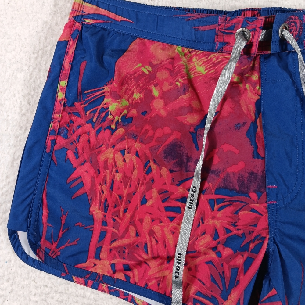 Diesel Beachwear Swim Trunks Mens Large Board Short 3" Inseam Retro Vacation - Picture 4 of 12